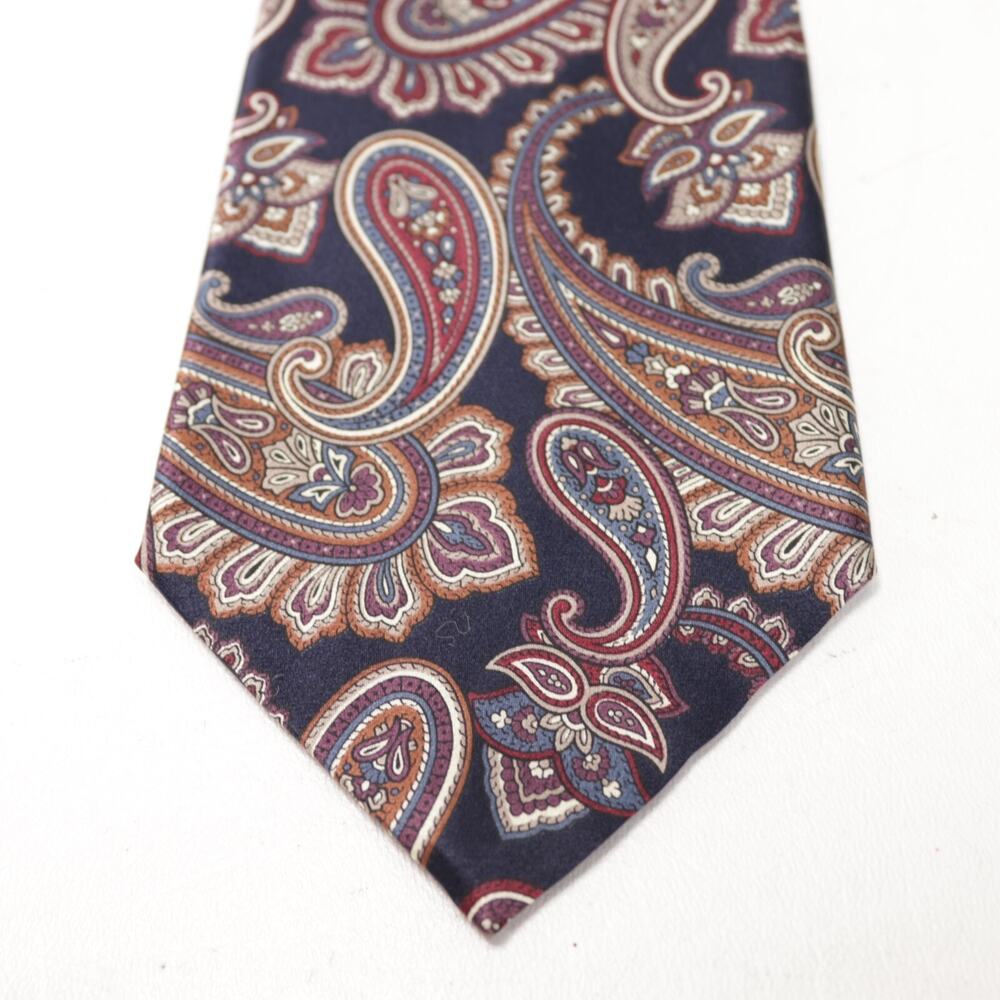 Golden House Custom Cravat Tie Mens 57 in Silk Multicolor Paisley Wide